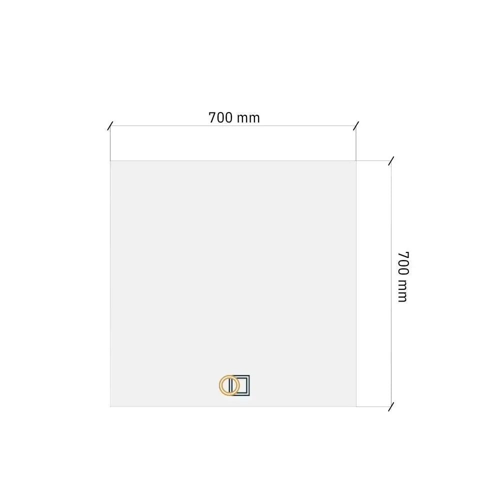 Square LED mirrors with rear lighting 700x700mm