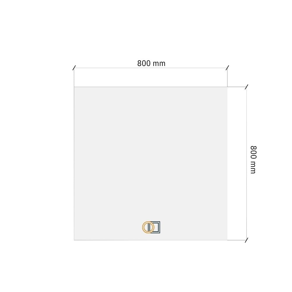 Neliönmuotoiset LED-peilit takavalolla 800x800mm