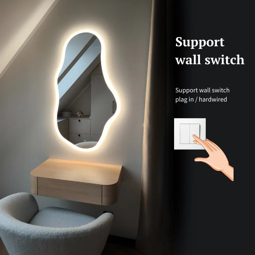 cloud mirror support wall switch