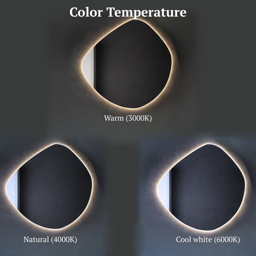 color temperatureAsymmetrical LED mirror backlit