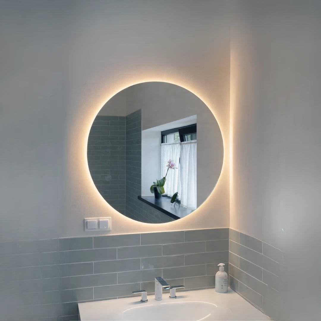 round backlit led mirror 70 cm