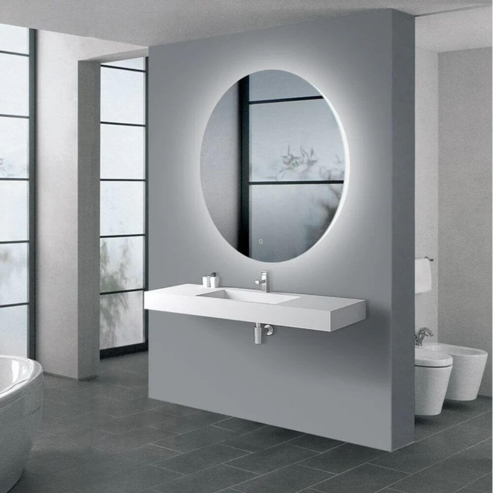 Round LED mirror with rear lighting Ø 900mm