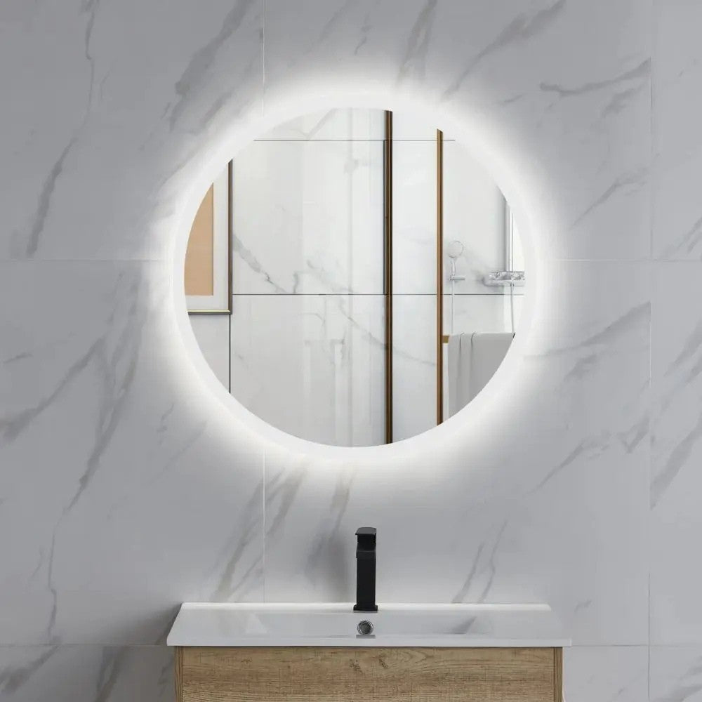 Round LED mirror with front lighting 600mm