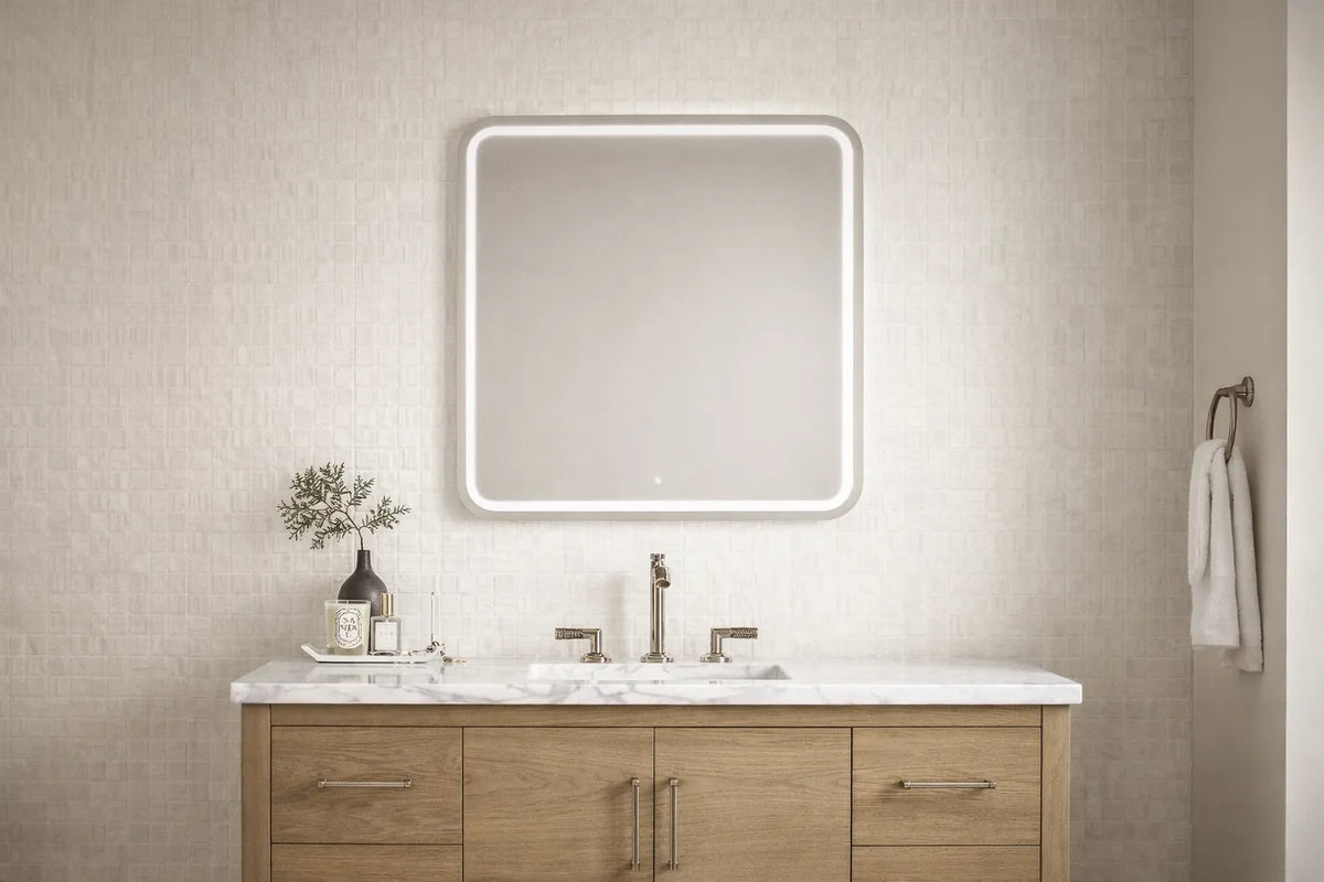 How to Hang an LED Mirror Over a Vanity (Height & Spacing)