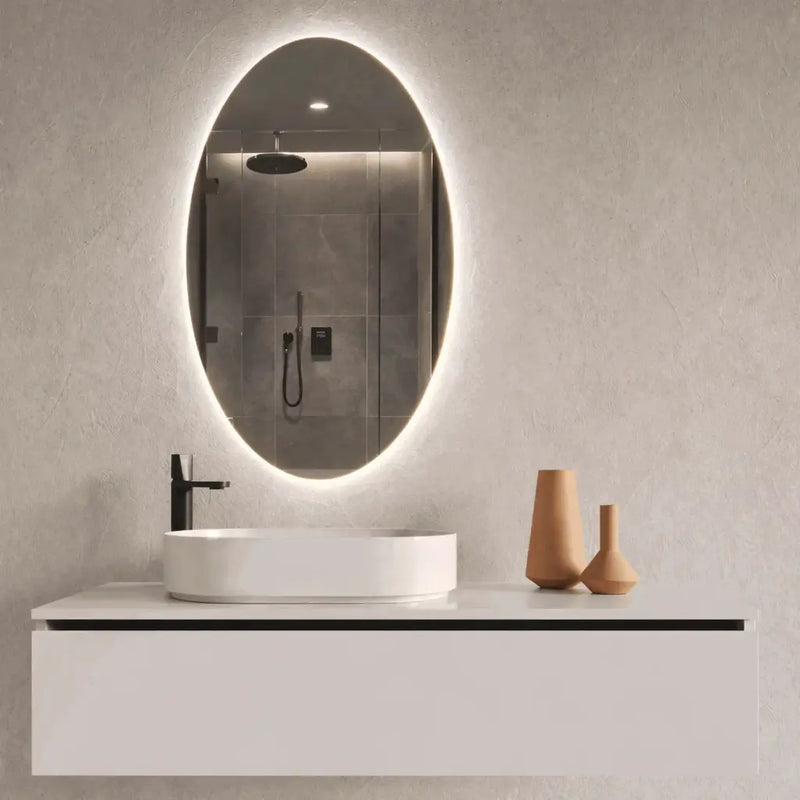 Oval LED mirror with back light 600 x 1000 mm