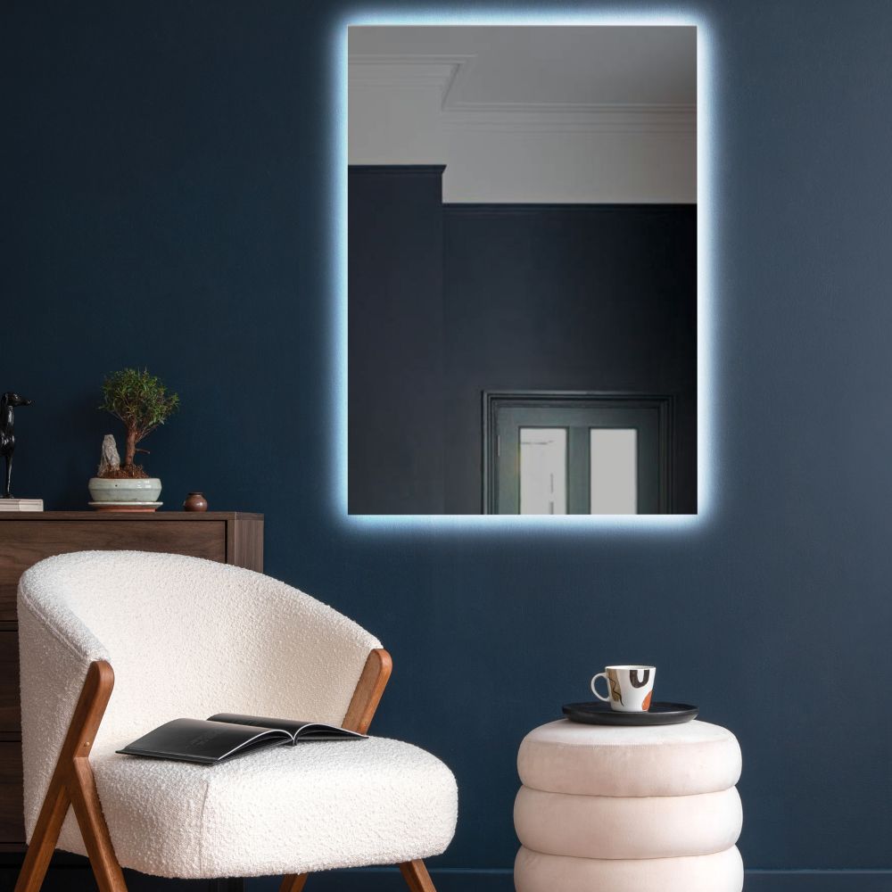 Rectangle LED mirrors with rear lighting 600x900mm