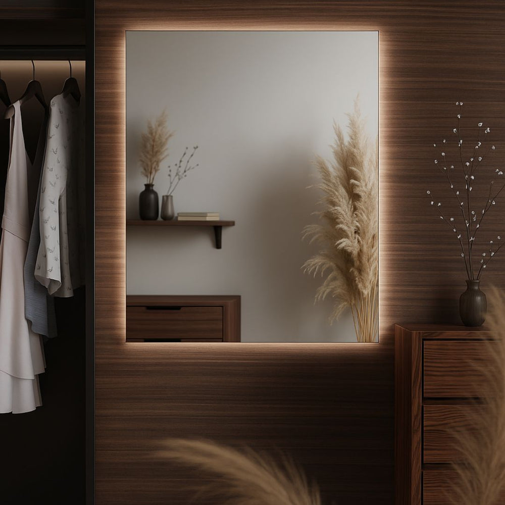 Rectangle LED mirrors with rear lighting 700x1000mm