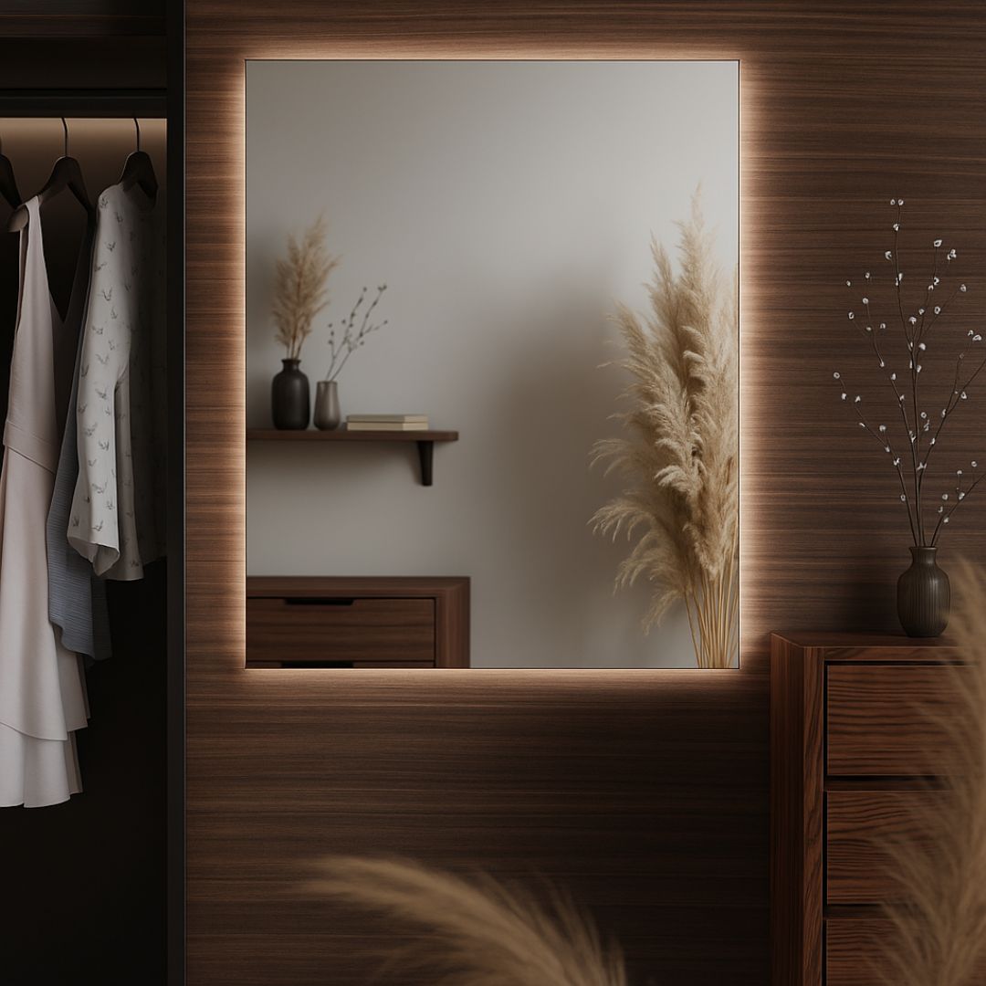 Rectangle LED mirrors with rear lighting 1000x700mm