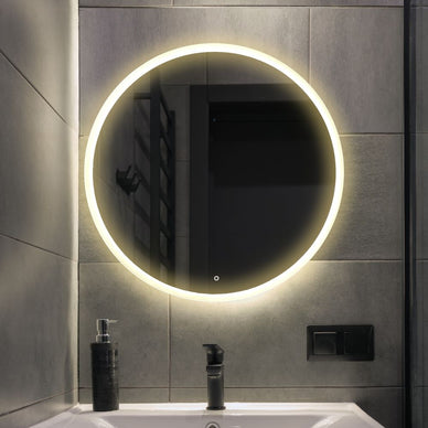 Round mirror with LED light | Wall Mirrors