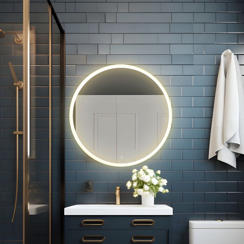 Round LED mirror with front lighting Ø 700 mm