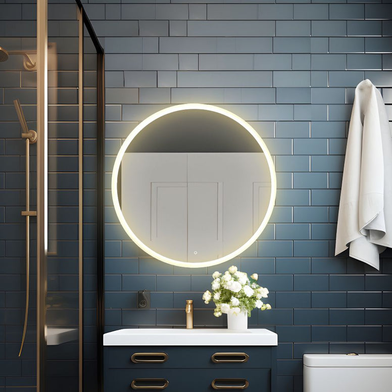 Round mirror with LED light | Wall Mirrors