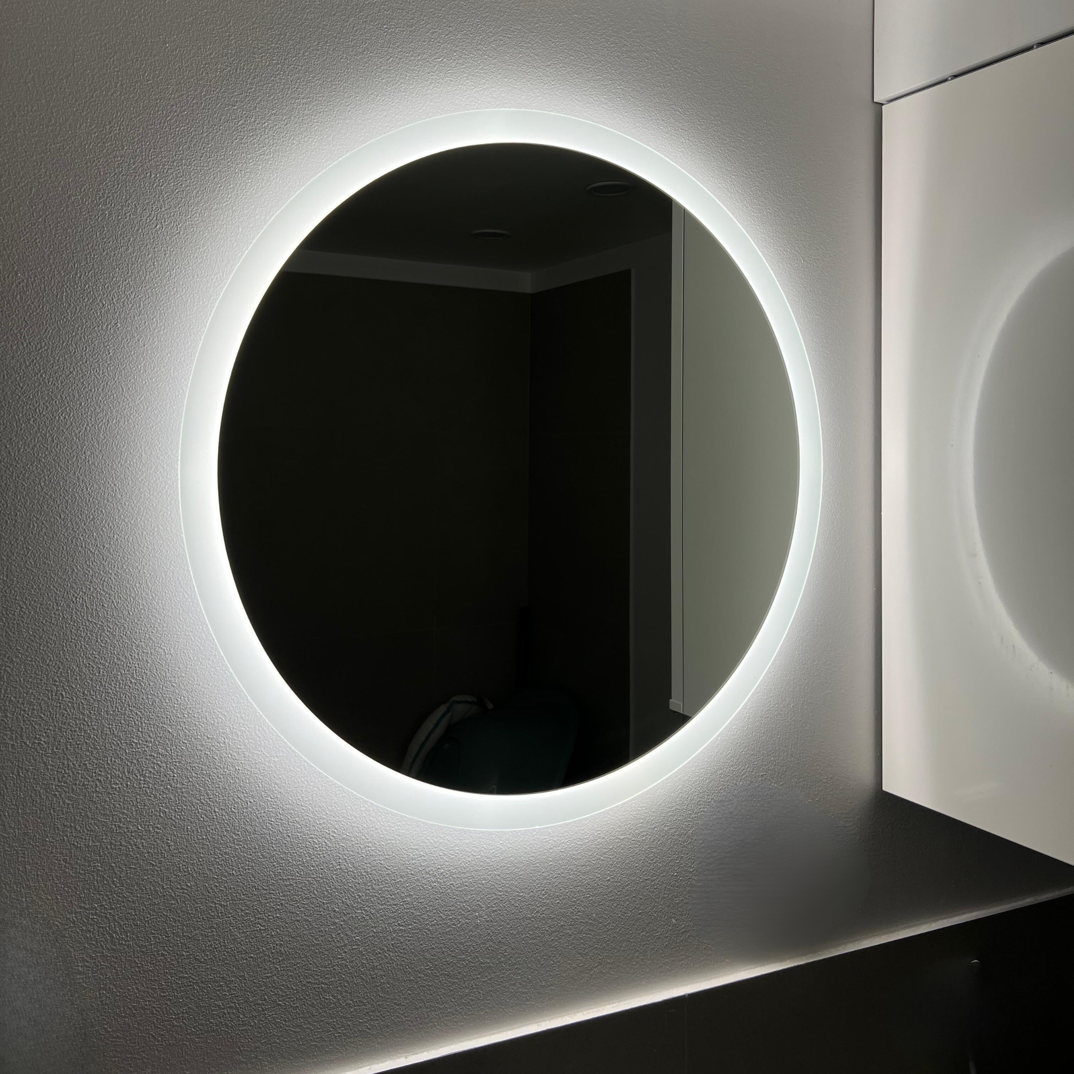 Round LED mirror front lighting