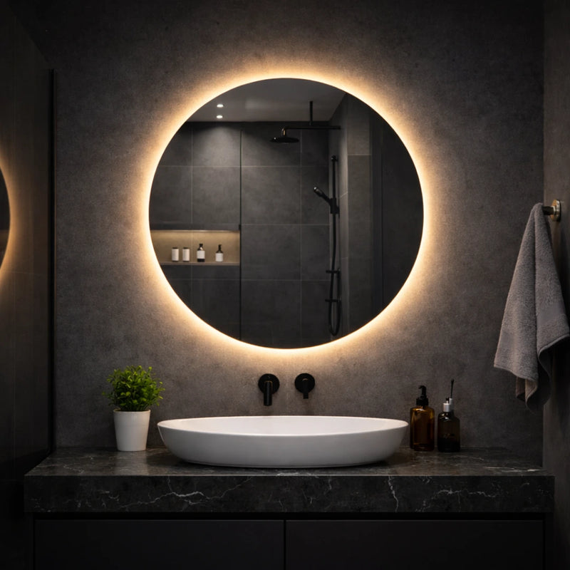 round backlit led mirror 60 cm