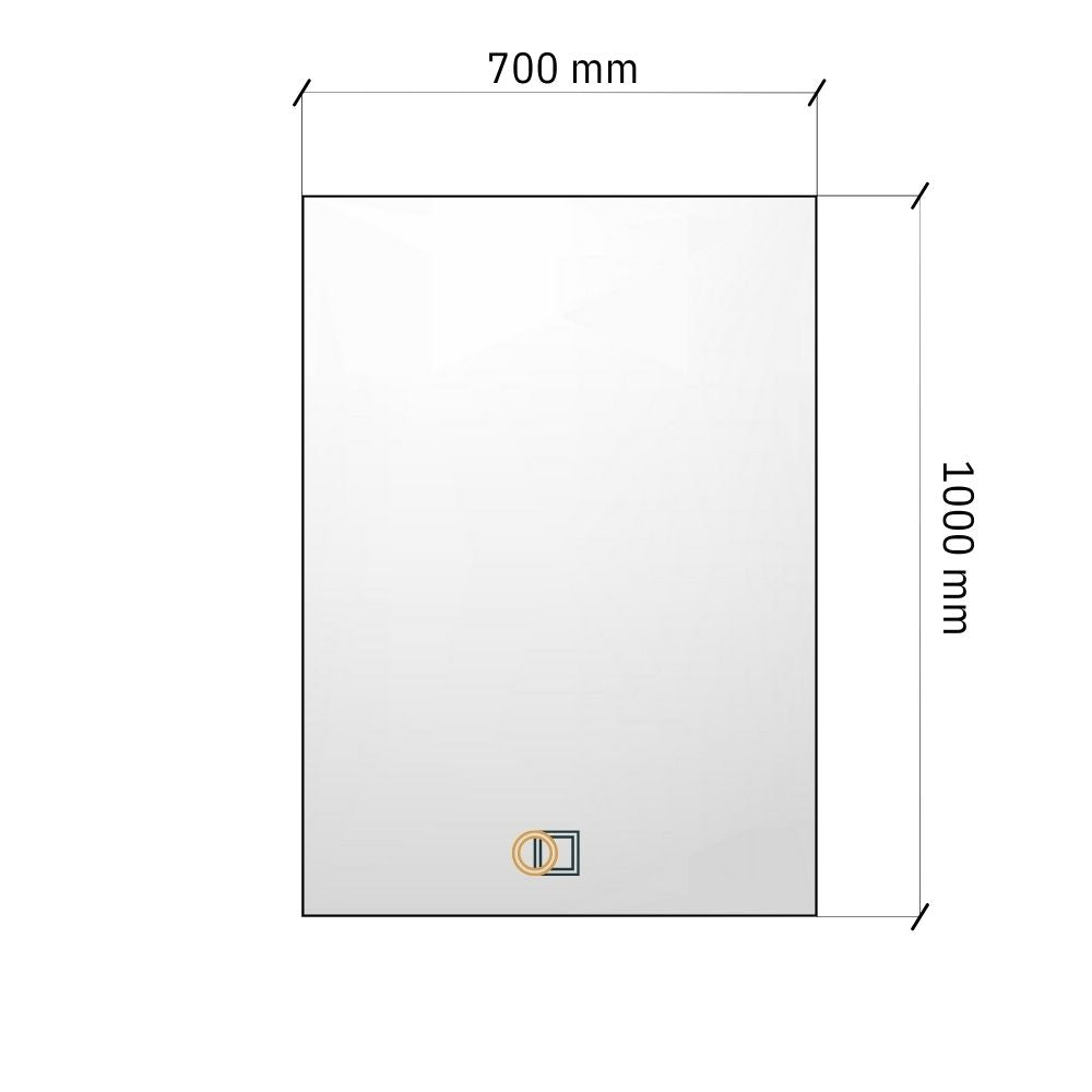 Rectangle LED mirrors with rear lighting 700x1000mm